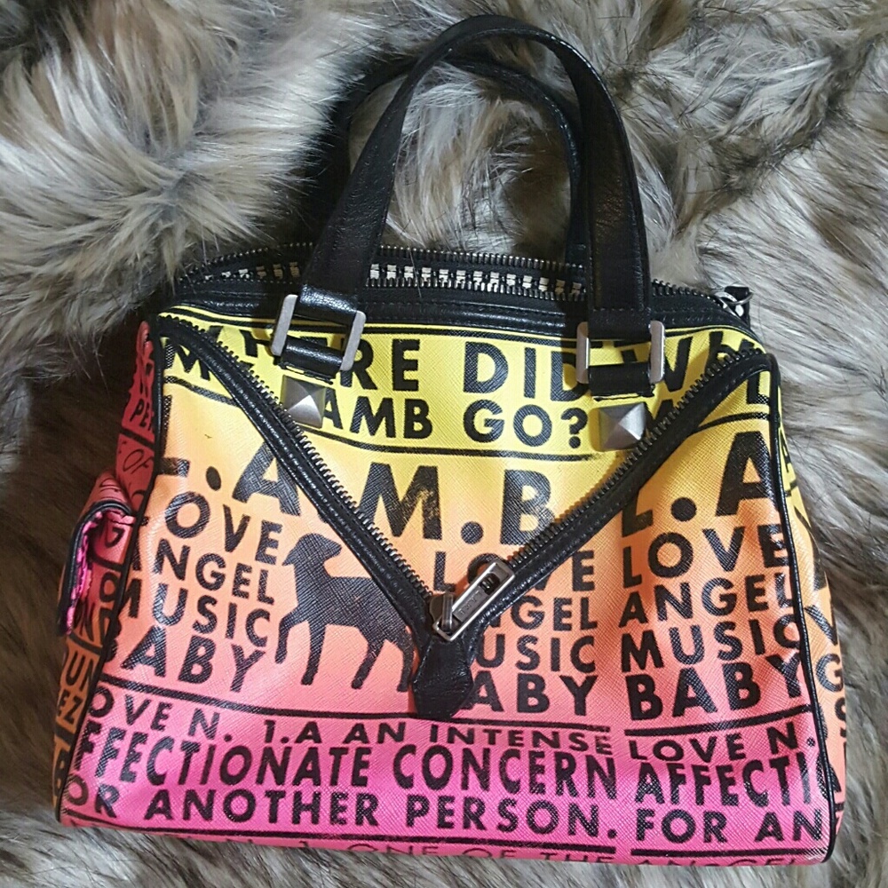 L.A.M.B. ombre rasta sunset satchel lamb gwen